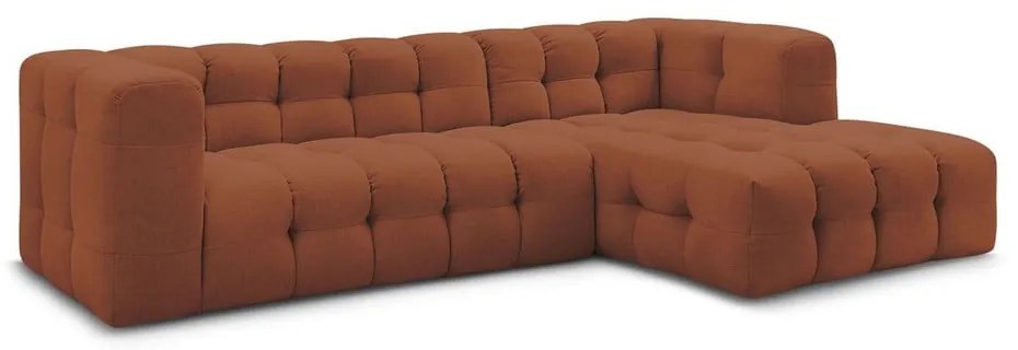 Téglavörös sarokkanapé (jobb oldali) Cloud – Bobochic Paris