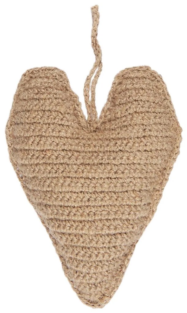 IB Laursen Horgolt juta szív CORDIS 19 cm