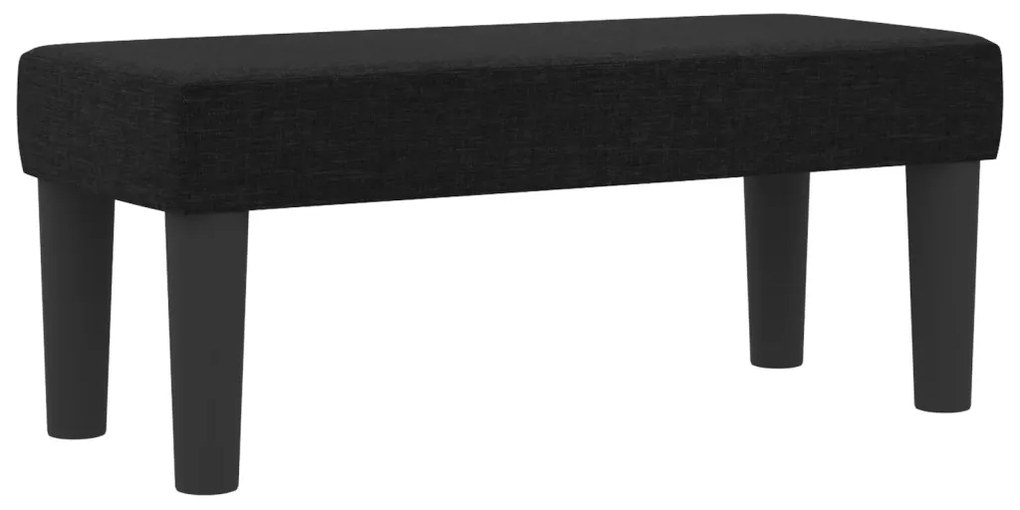 vidaXL Boxrugós ágy matracmal Fekete 100 x 200 cm szövet & Faanyag