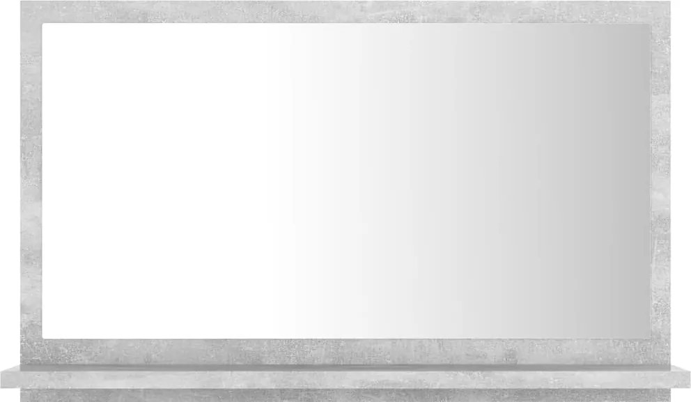 vidaXL betonszürke forgácslap fürdőszobai tükör 60 x 10,5 x 37 cm