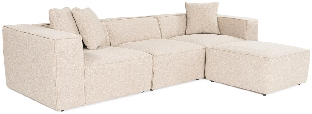 Sarokkanapé Lora (L1-O1-1R-POUFFE ) - Barackszín