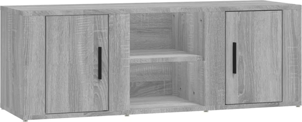 vidaXL szürke sonoma színű szerelt fa TV-szekrény 100x31,5x35 cm