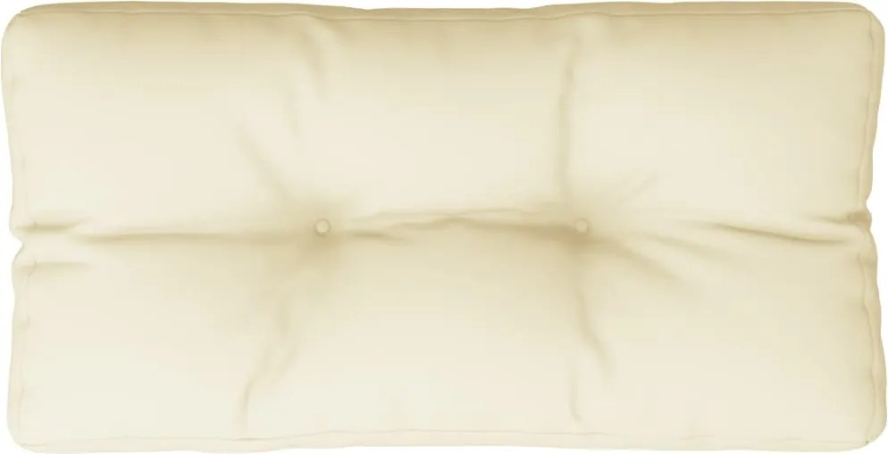 vidaXL krémszínű szövet raklappárna 70 x 40 x 12 cm