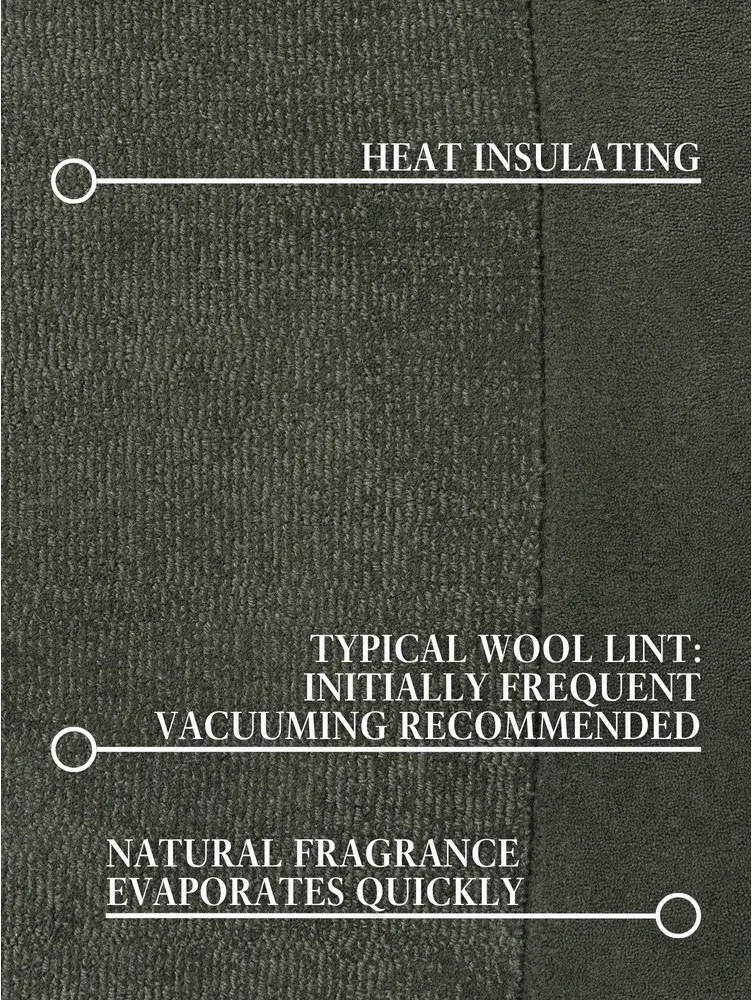 Sötétzöld kézi szövésű gyapjúkeverék szőnyeg 125x200 cm Kari Organic – Villeroy&amp;Boch