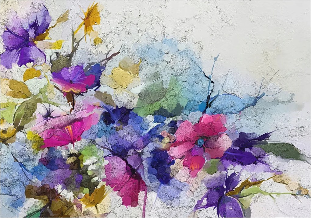 Stílusos Dekoratív Fotótapéta Flizelin Absztrakt virágok 208x146