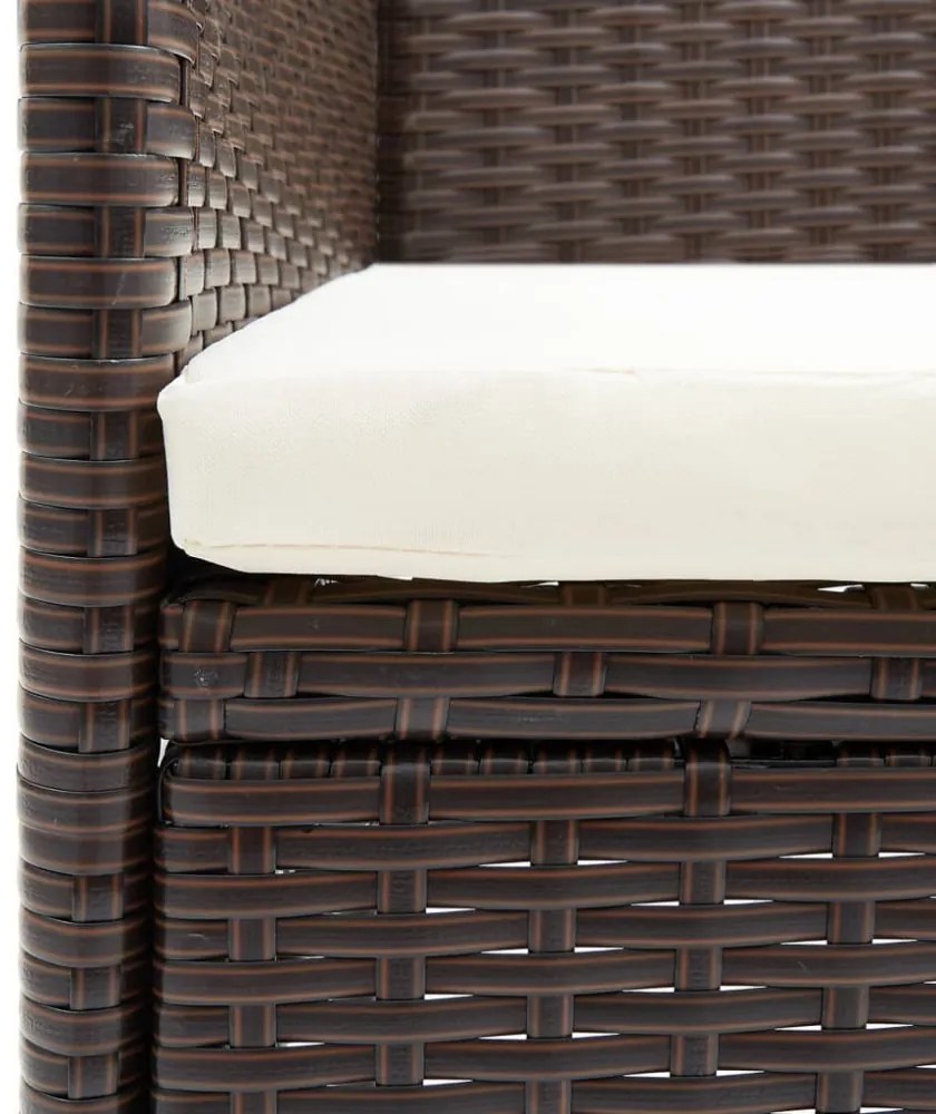 2 db barna kerti polyrattan étkezőszék