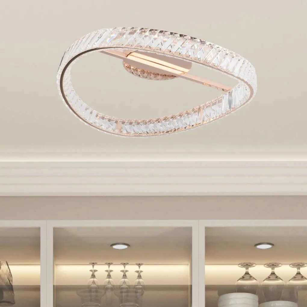 ZUMA LINE MX3317-1-3GT GANO Kristály Mennyezeti Lámpa Arany LED IP20