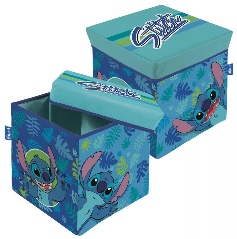 Disney Lilo és Stitch, A csillagkutya Leaf játéktároló 30×30×30 cm