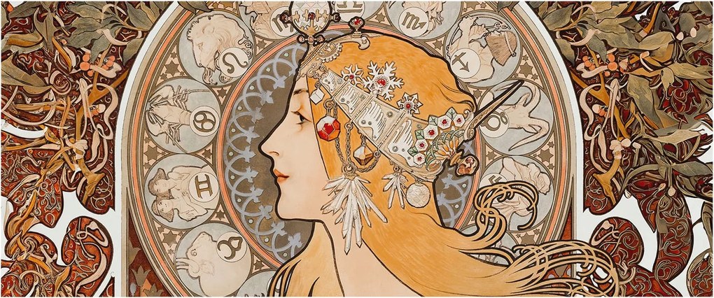 Fotótapéta Flizelin Hálószoba fal Zodiákus elegancia 250x104