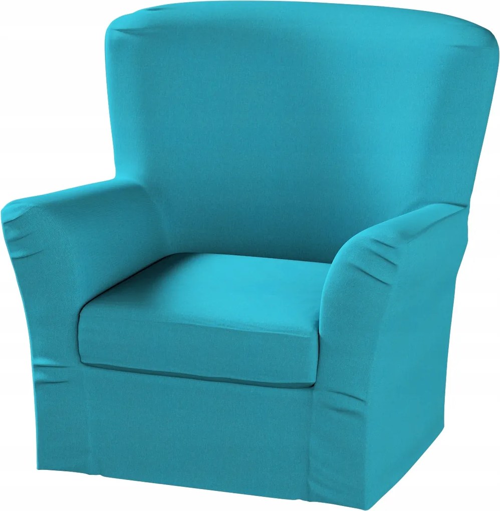 Dekoria Tomelilla magas fotelhuzat Ikea könyvjelzőkkel kék