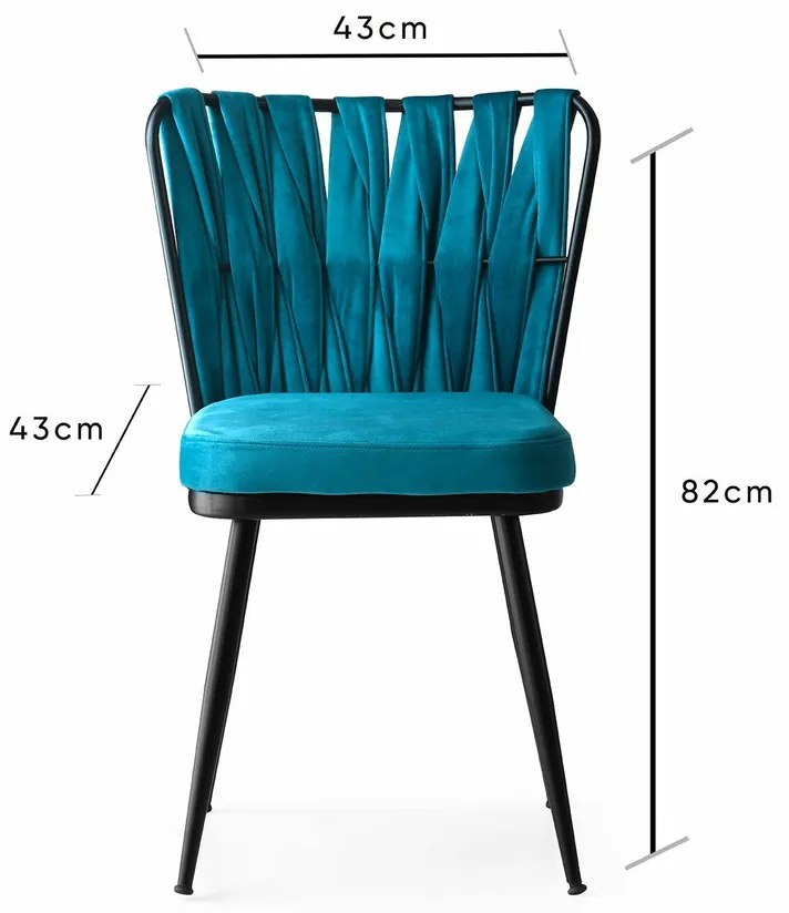 Kusakli Blue étkezőszék szett, 2 db, 2 db
