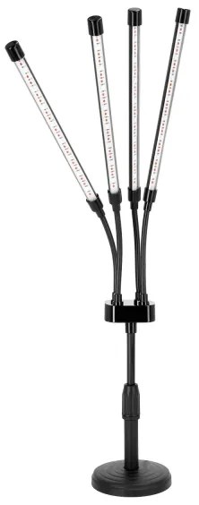 LED Dimmelhető asztali lámpa növények termesztésére VITARO 4xLED/10W/230V fekete