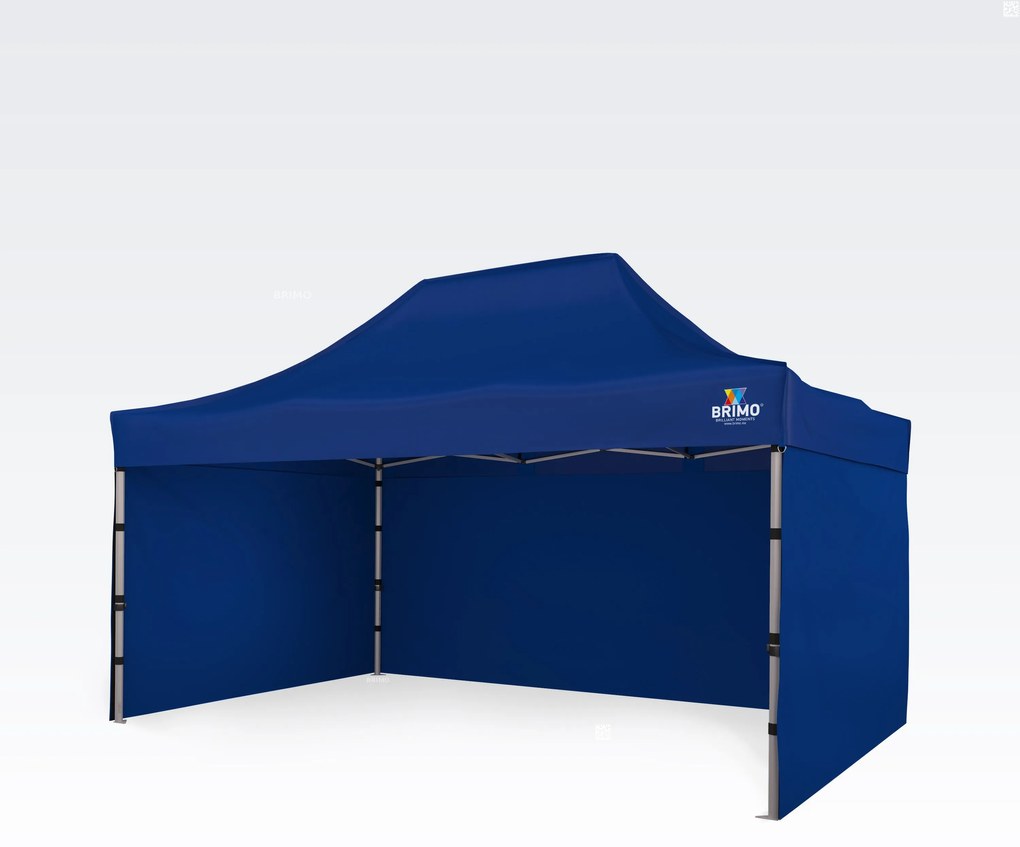 Összecsukható pavilon 3x4,5m - plusz 3 oldalfal - Kék