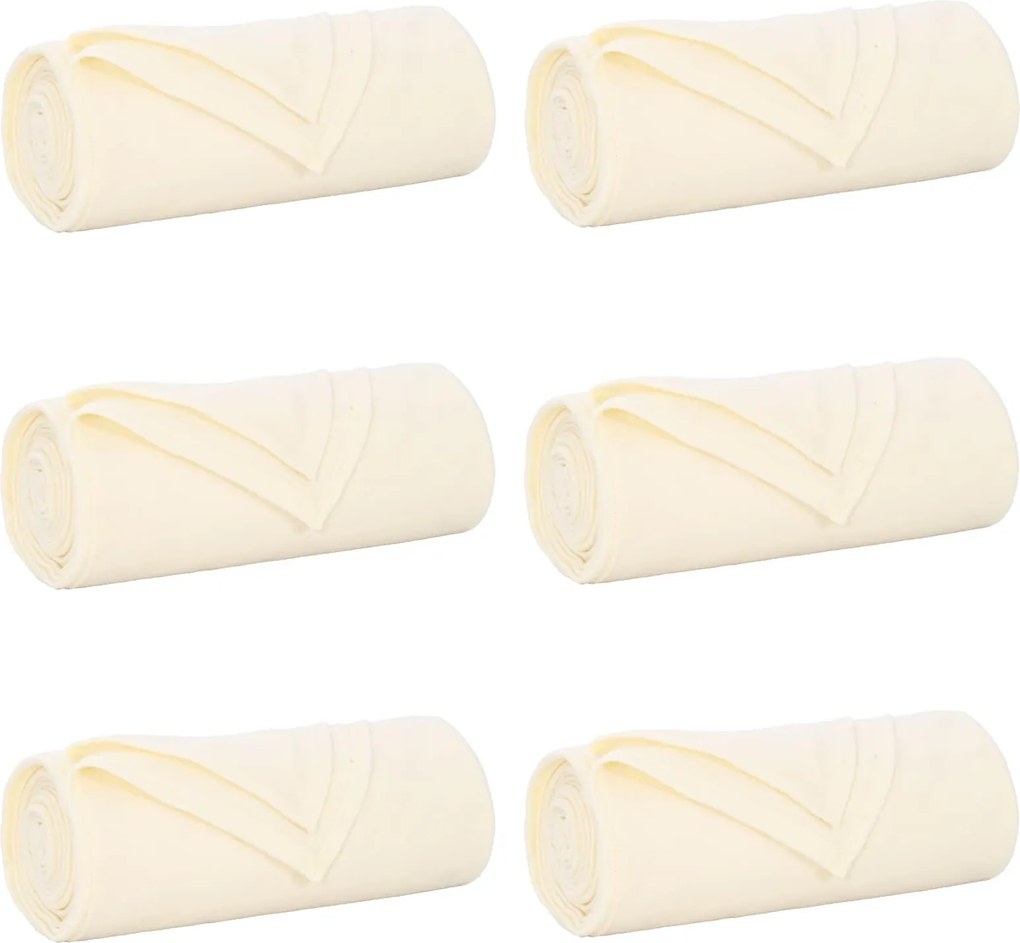 vidaXL Takarók 6 pcs Krém 200 x 150 cm Gyapjú
