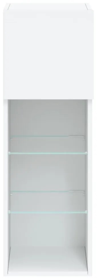 2 db fehér TV-szekrény LED-világítással 30,5 x 30 x 90 cm