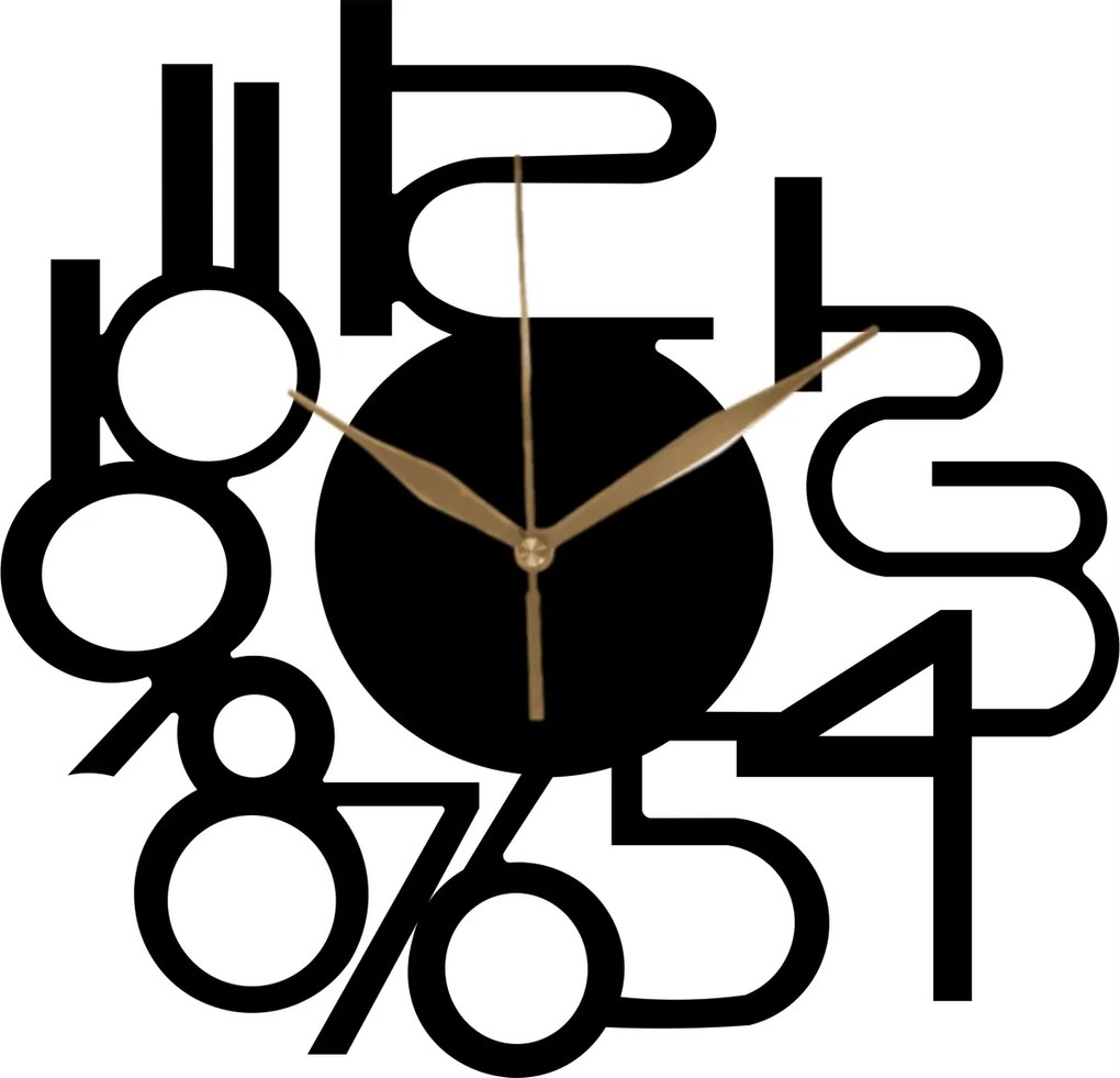 Falióra Fa Divatos Számjegy 35 cm