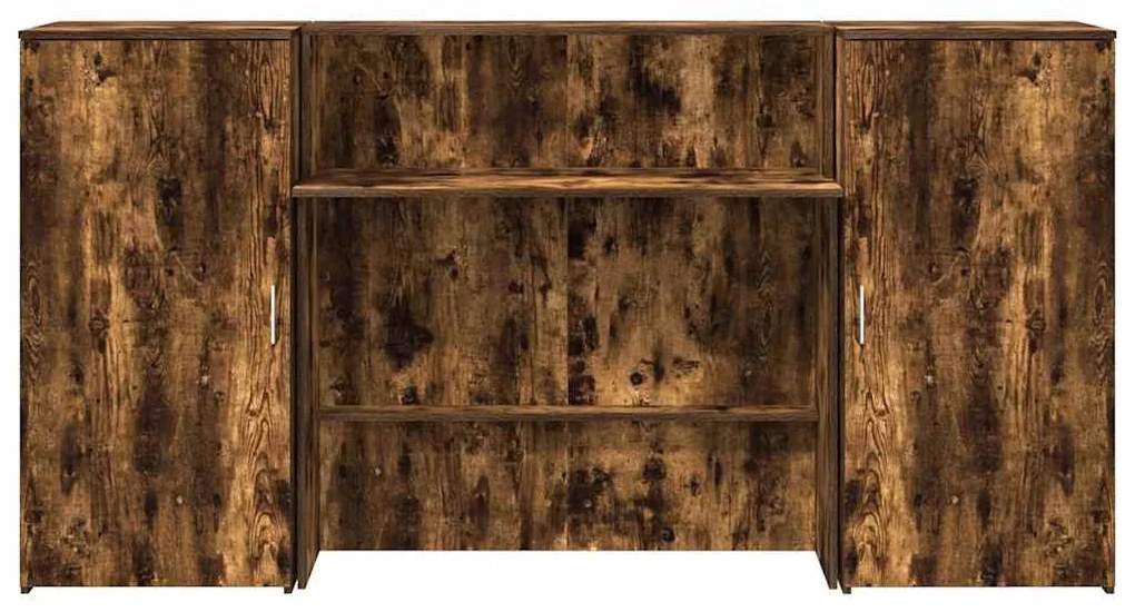 recepciós pult füstös tölgy 200x50x103,5 cm szerelt fa