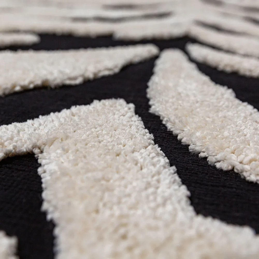 Fekete-fehér futószőnyeg 80x300 cm Esra Zebra – Flair Rugs