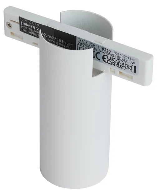 Modern spotlámpa fehér színben 1 fázisú sínrendszerhez GU10 35mm - Slimline Nubee Honey