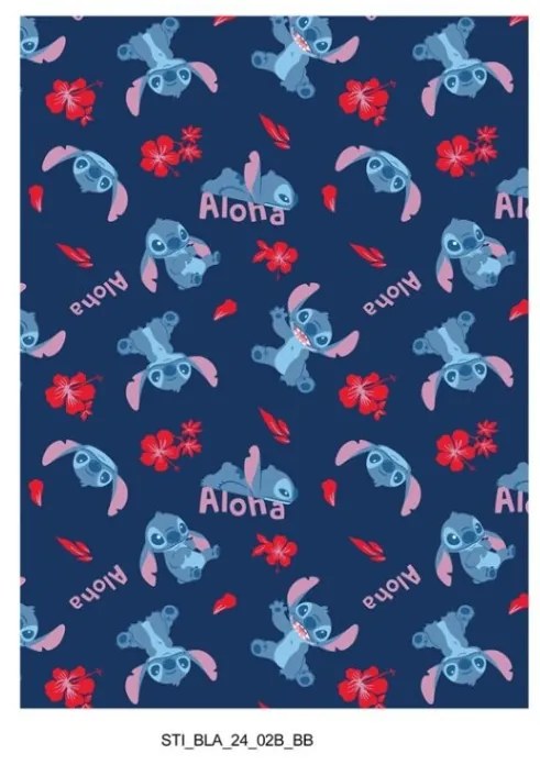 Disney Lilo és Stitch, A csillagkutya Aloha flanel takaró 110x150cm