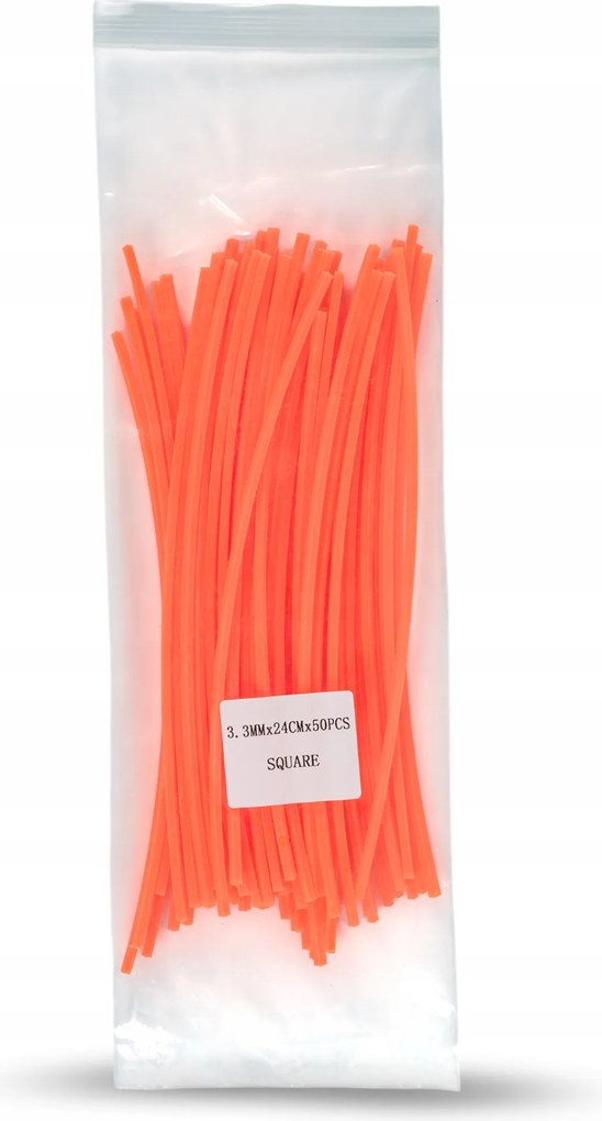 Négyzet Alakú Damil Elektromos Benzinmotoros Fűszegélynyíróhoz 3,3mm 24cm 50