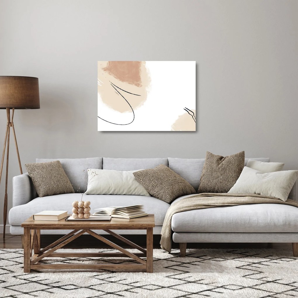 Üveg kép - Fehér absztrakció (70x50 cm)