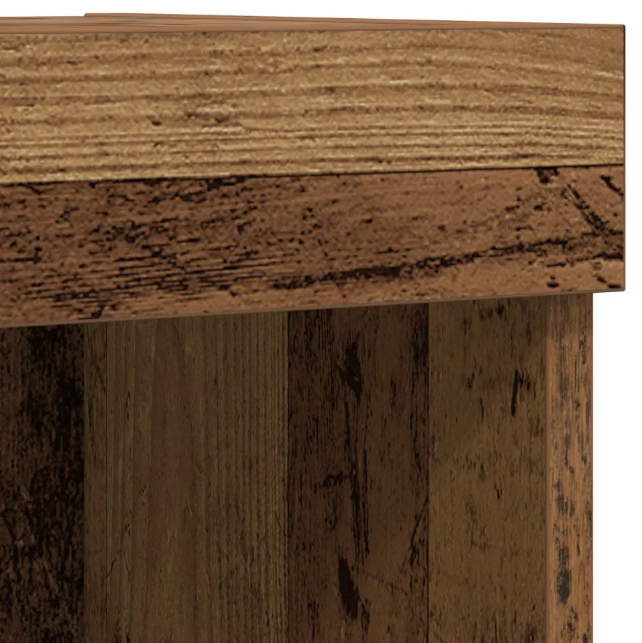 F Floating Shelf 2 db Régi fa 40x28.5x40 cm Mérnöki fa