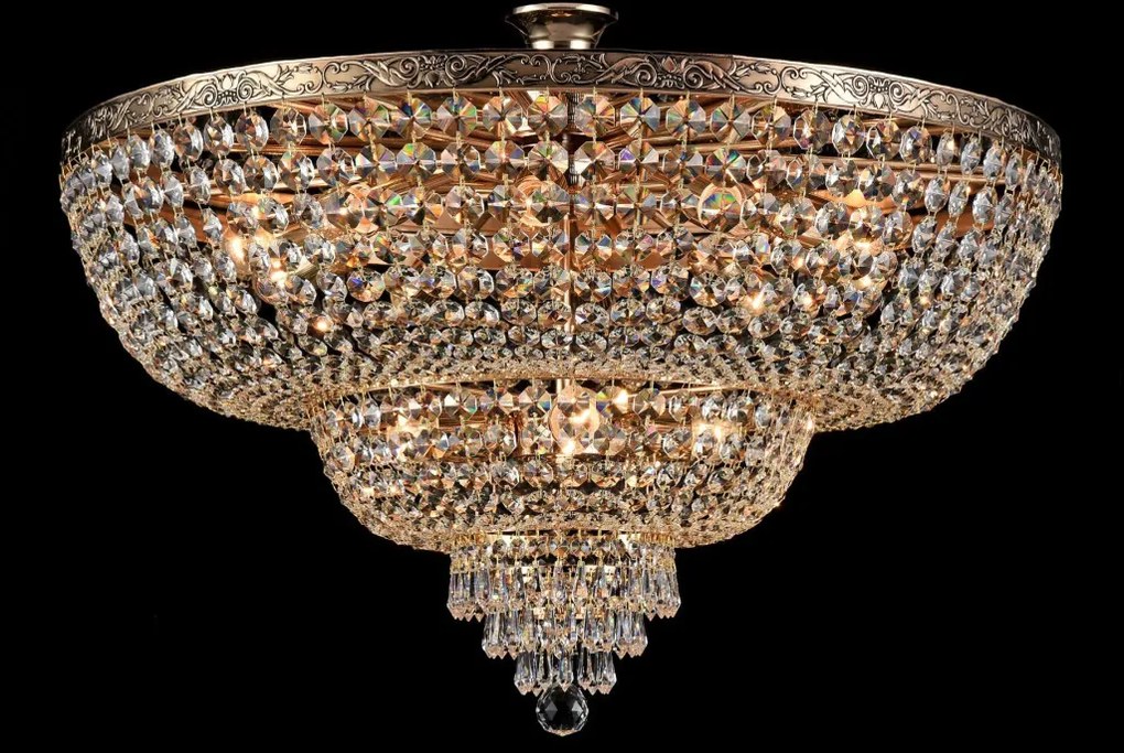 MAYTONI DIA891-CL-14-G PALACE Kristály Mennyezeti Lámpa Antik Arany E27 IP20