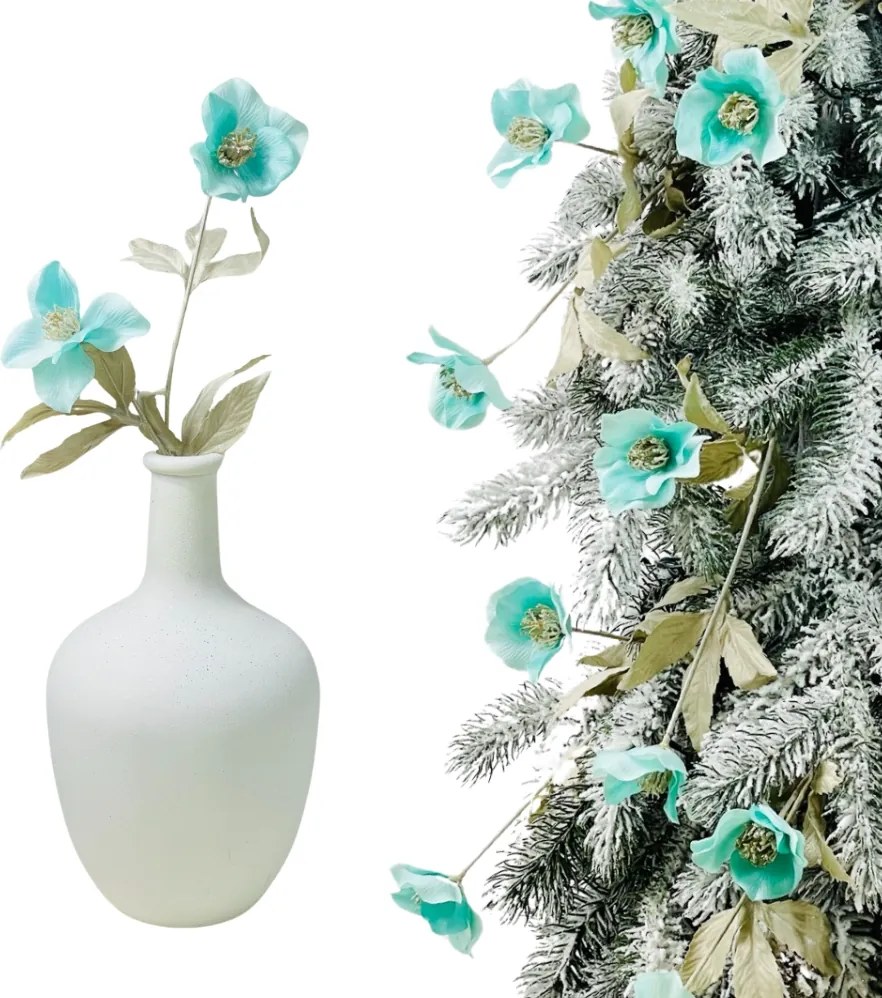 Kék Magnólia Virágok Karácsonyfára Karácsonyfa Díszek Magnóliák Díszkészítéshez