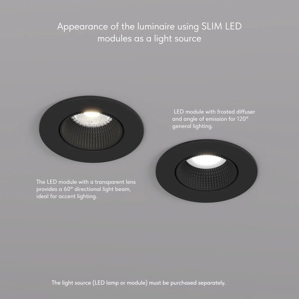 Rodvig series recessed ceiling downlight — DK/EU-3061-BK