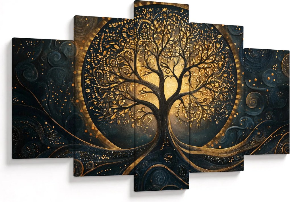 Kép – Arany aurájú fa (150x105 cm)