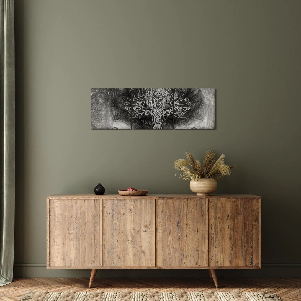 Kép - Az élet fája (órával) (90x30 cm)