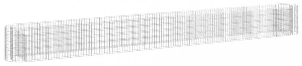 horganyzott vas gabion magaságyás 540 x 50 x 50 cm