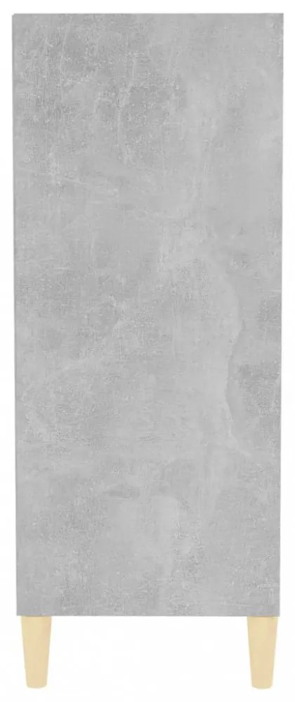 betonszürke szerelt fa tálalószekrény 57 x 35 x 90 cm