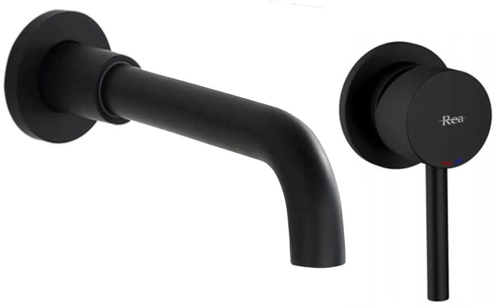 Falra szerelhető csaptelep Rea Lungo LONG black mat + box