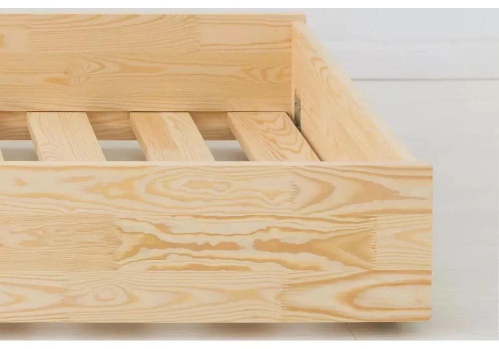 Natúr színű borovi fenyő gyerekágy ágyráccsal 90x160 cm Roma – Adeko