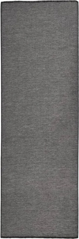 vidaXL szürke lapos szövésű kültéri szőnyeg 80 x 250 cm