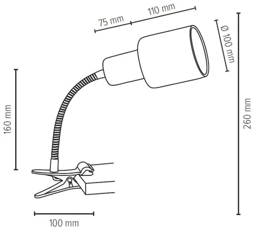 Spot-Light 2236174WF - TREEHOUSE klip lámpa 1xE27/25W/230V