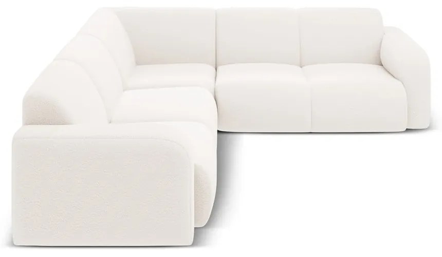 Fehér buklé sarokkanapé (variálható-L alakú) Molino – Micadoni Home