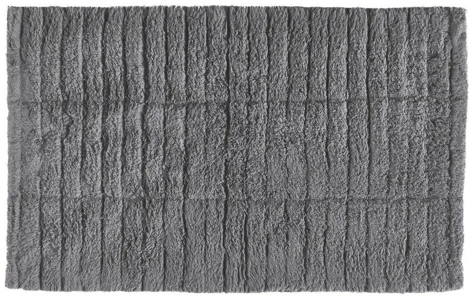 Tiles szürke pamut fürdőszobai kilépő, 80 x 50 cm - Zone