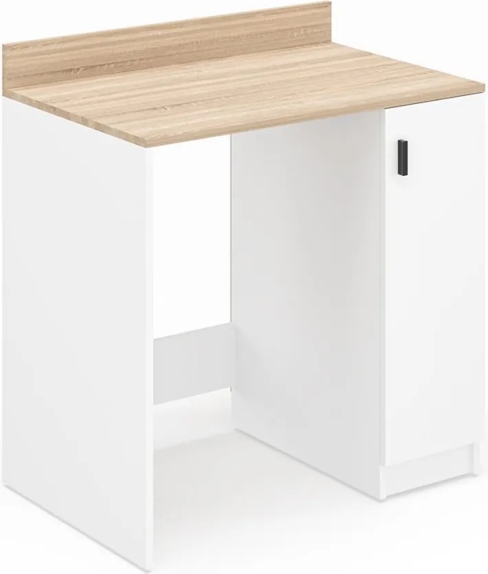 Tirza fürdőszobaszekrény, sonoma tölgy-fehér, 93 cm