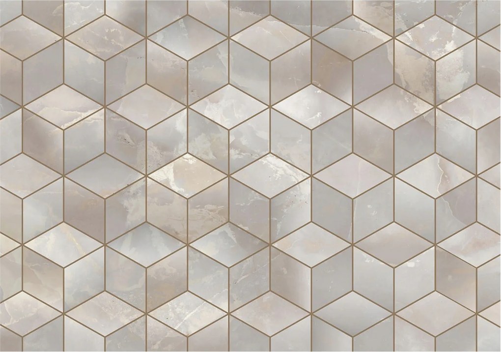 Fotótapéta Flizelin az Otthon szobájába 3D geometrikus mozaik 312x219