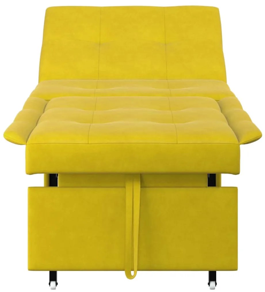 Kanapéágy Sárga 67 x 194 x 38 cm Bársony