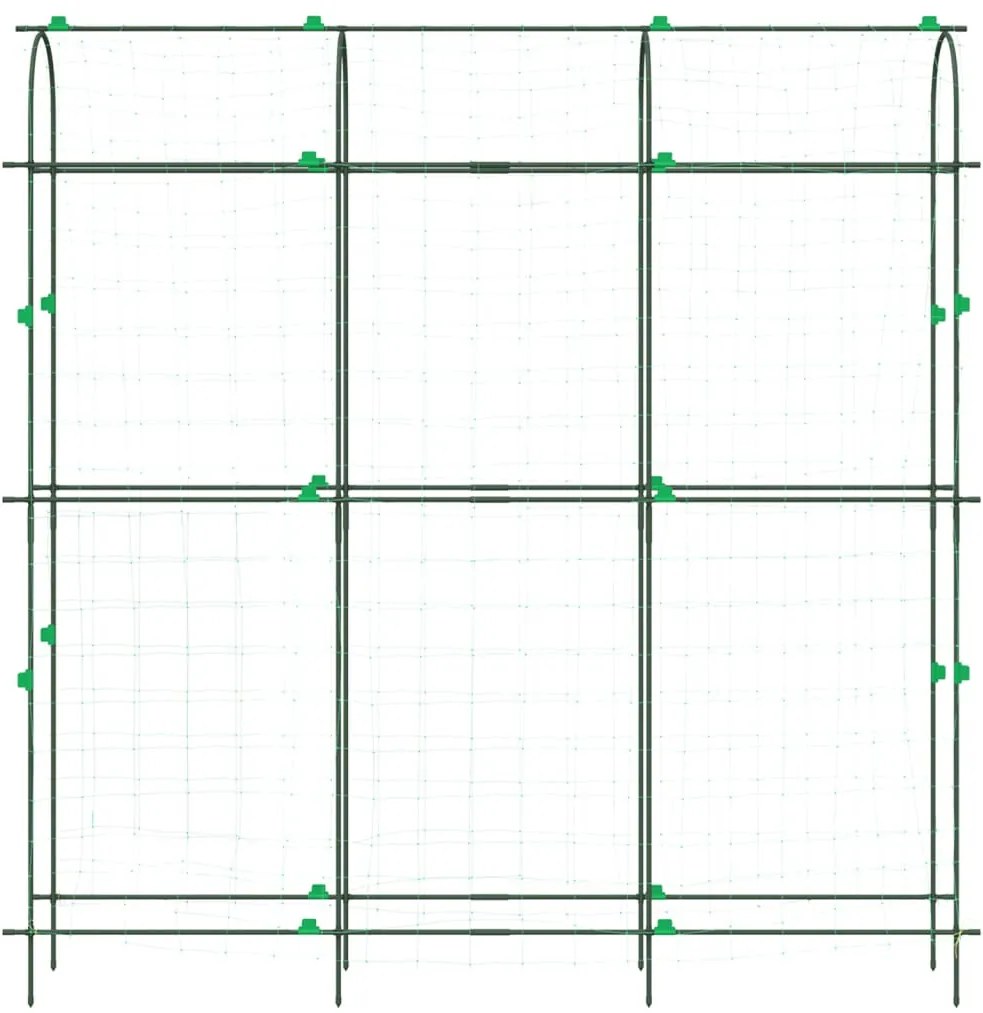 acél U-alakú kerti rács kúszónövényekhez 181 x 31 x 182,5 cm