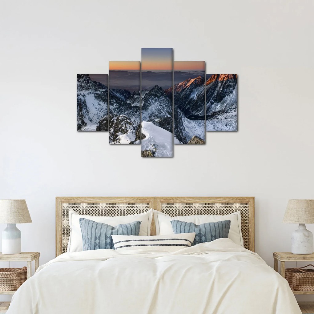 Kép - Napfelkelte a hegyekben (150x105 cm)