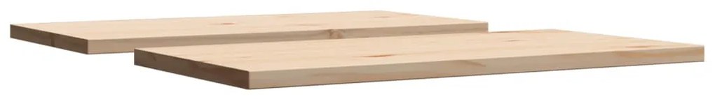 2 db tömör fenyőfa téglalap alakú asztallap 80 x 40 x 2,5 cm