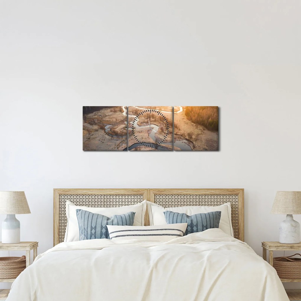 Kép - Hajnal a kanyarulaton (órával) (90x30 cm)