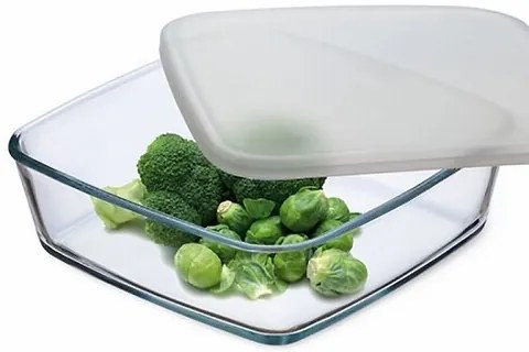 Simax 7476/L üveg tál műanyag fedéllel, 1 l