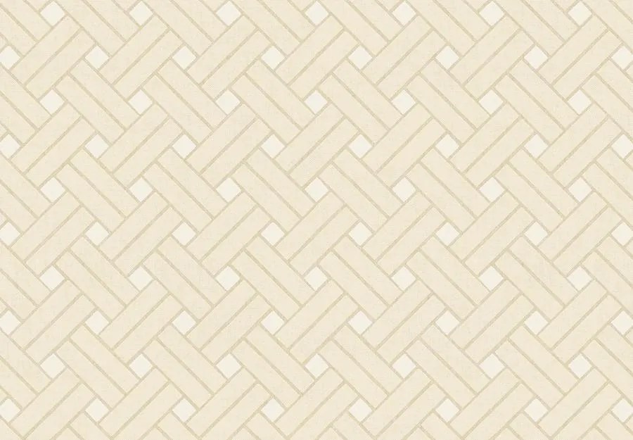 Parato Cristiana Masi Vitalis Elan bézs geometrikus vlies tapéta – 32421