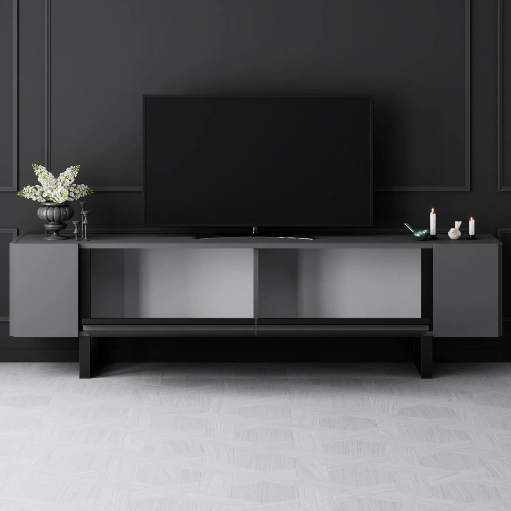 TV szekrény Yildiz - Anthracite, Black